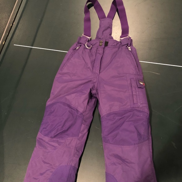 girls purple snow pants
